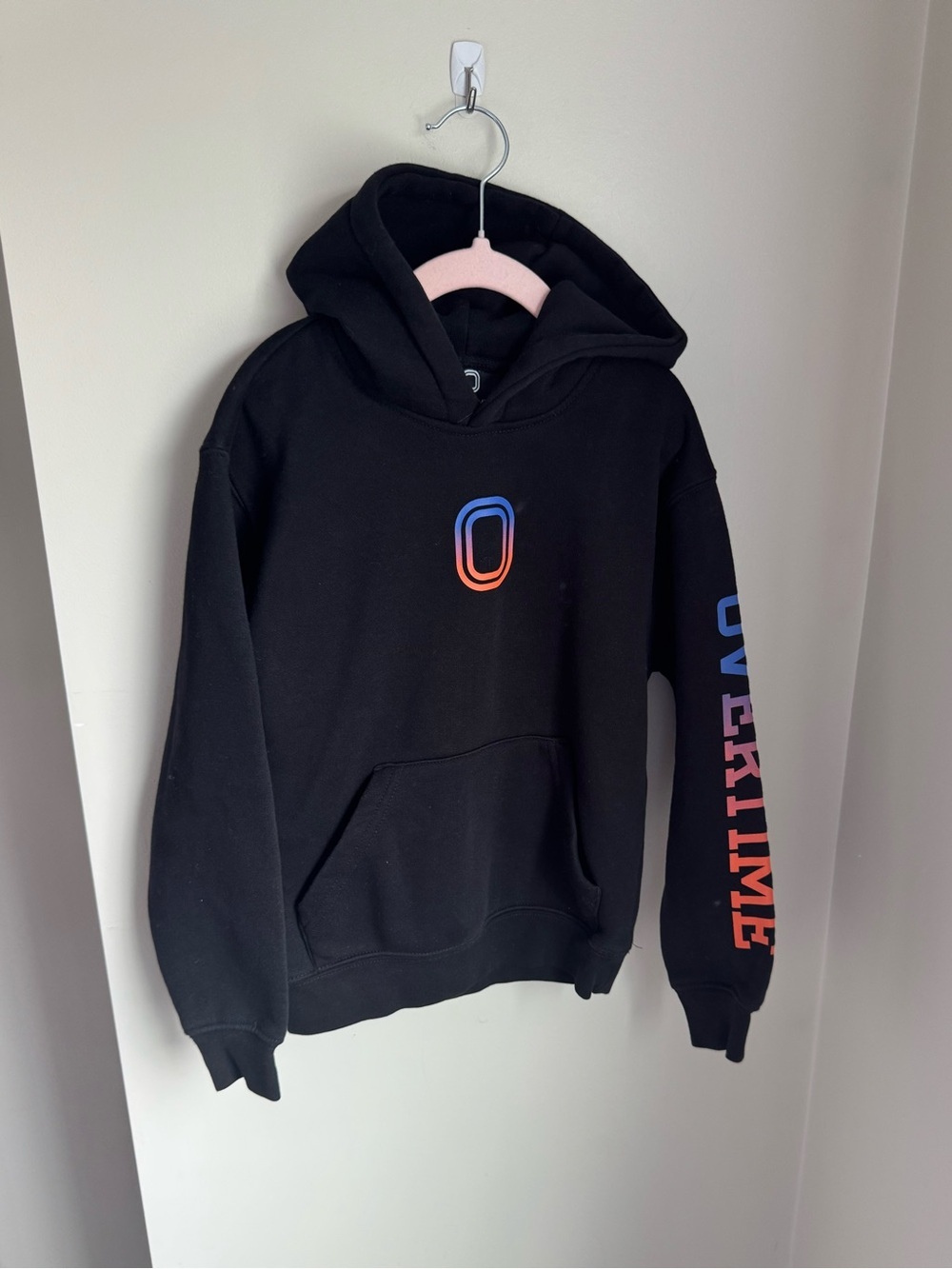 OVERTIME Youth Black Hoodie Size Small